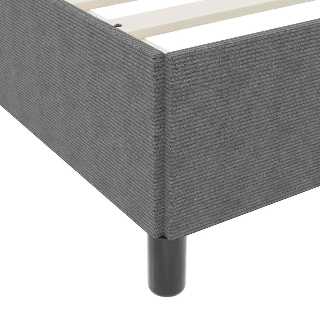 Modernes Bettgestell - Cordbezug - Bettrahmen - Doppelbett - 160 x 200 cm