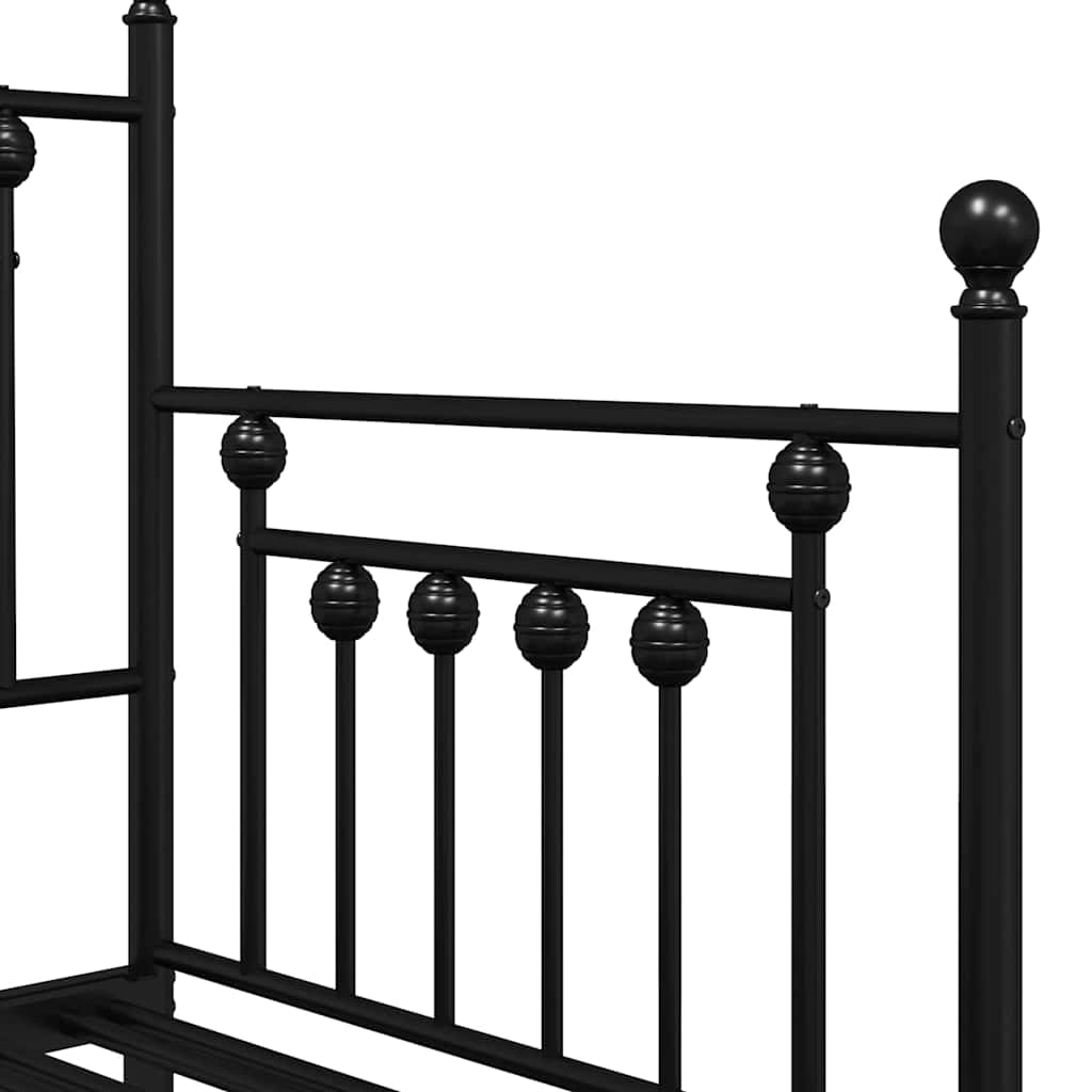Ausziehbares Gästebett - Bettgestell - Tagesbett - Metallbett - 75 x 190 cm