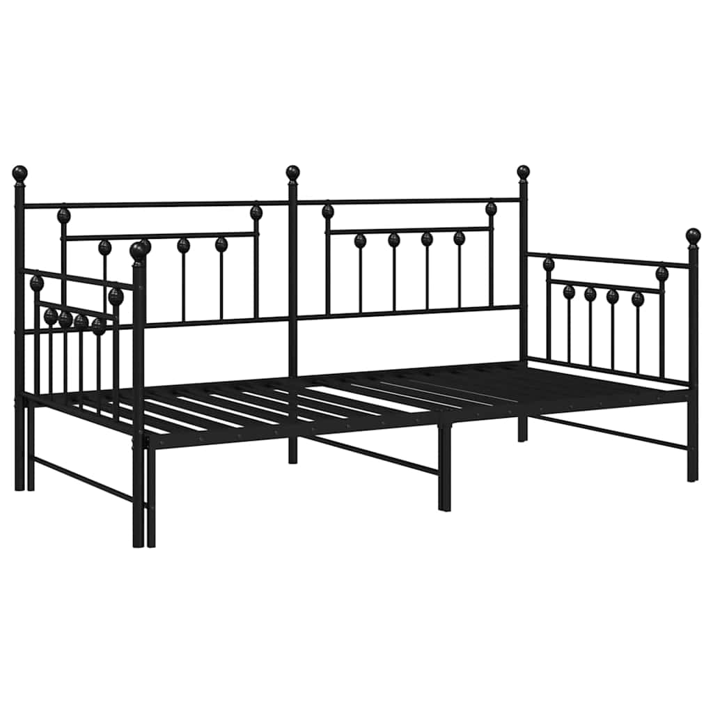 TOP modernes Tagesbett aus Metall - Ausziehbar bis 186 x 200 cm - Gästebett