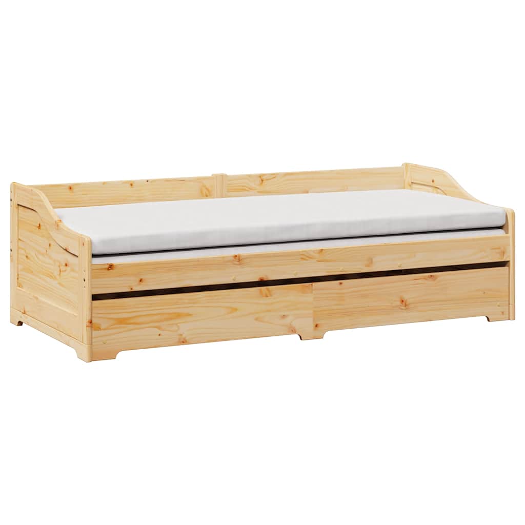 Tagesbett - Ausziehbar - IRUN - Gästebett - Bettrahmen - Schlafsofa - 90x200cm