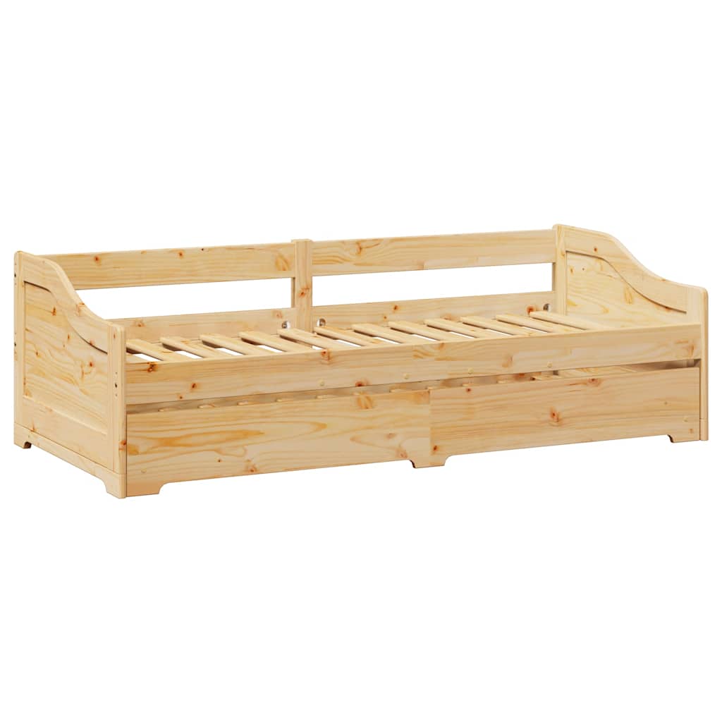 Tagesbett - Ausziehbar - IRUN - Gästebett - Bettrahmen - Schlafsofa - 90x200cm