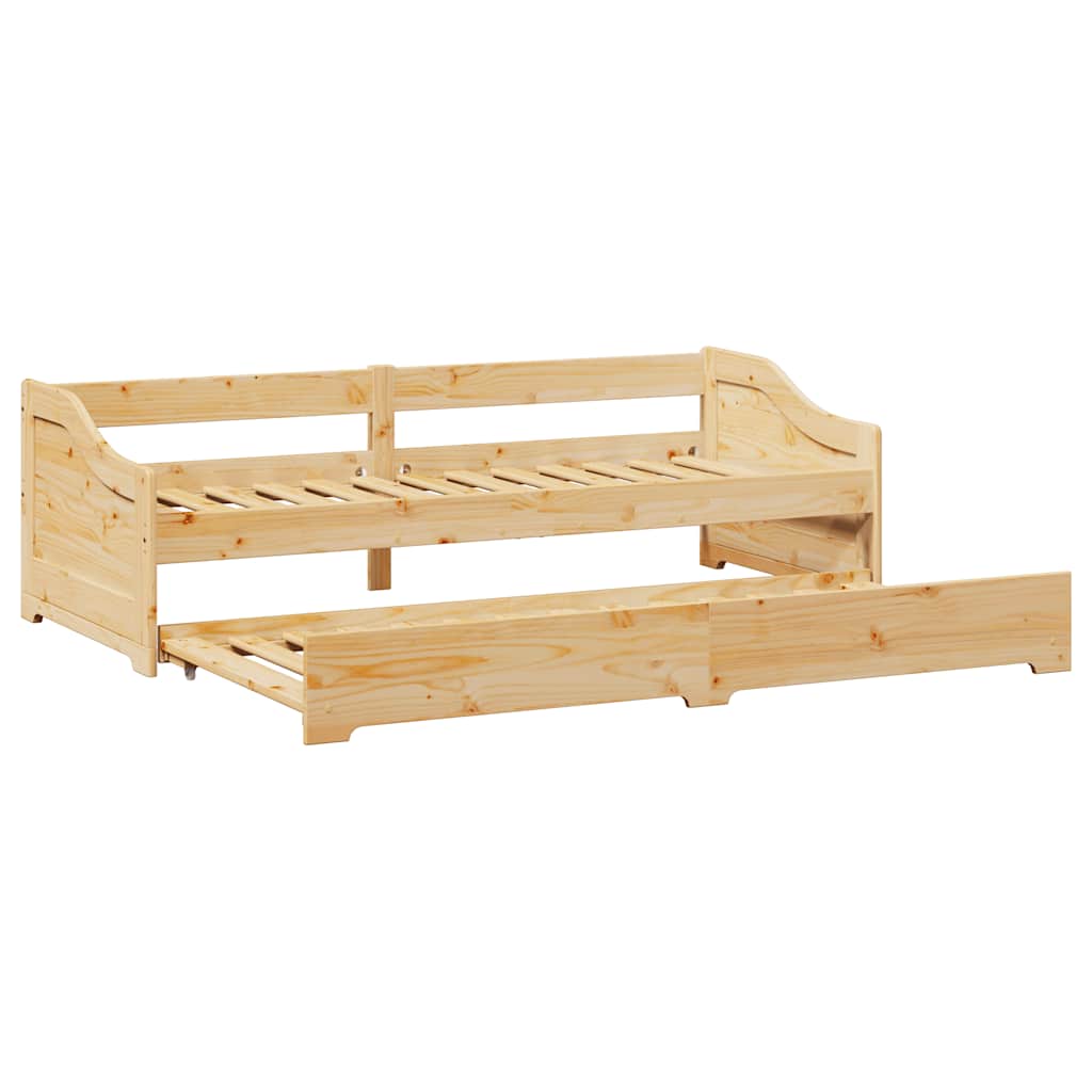 Tagesbett - Ausziehbar - IRUN - Gästebett - Bettrahmen - Schlafsofa - 90x200cm