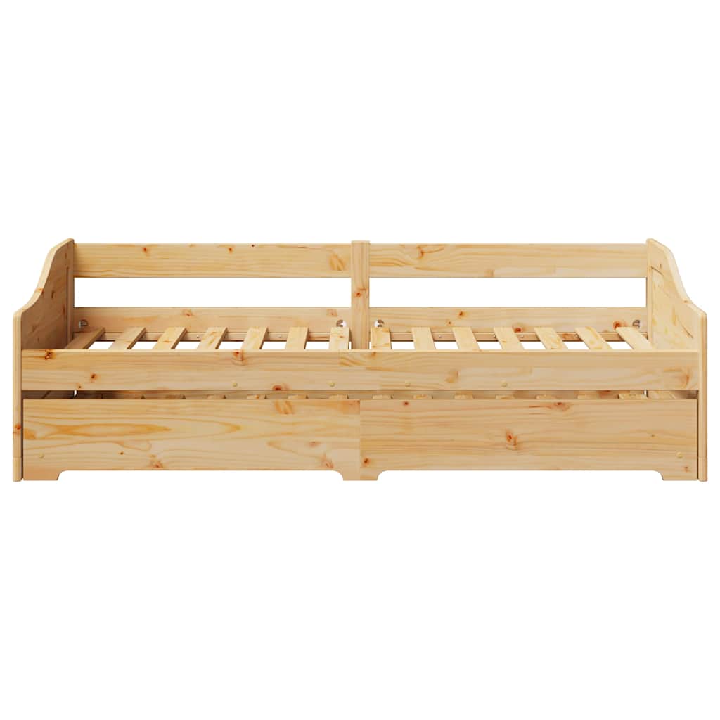 Tagesbett - Ausziehbar - IRUN - Gästebett - Bettrahmen - Schlafsofa - 90x200cm