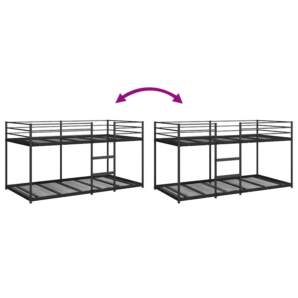 Etagenbett - Kinderbett - Doppelstockbett - Bettgestelll aus Metall - 90 x 200