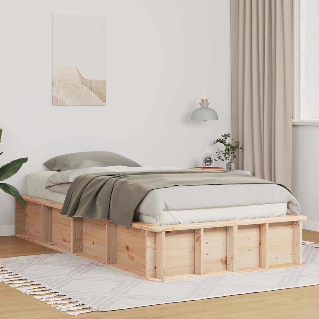 Massivholzbett - Hochklapp Stauraum - Modernes Lift-Up System - 100 x 200 cm