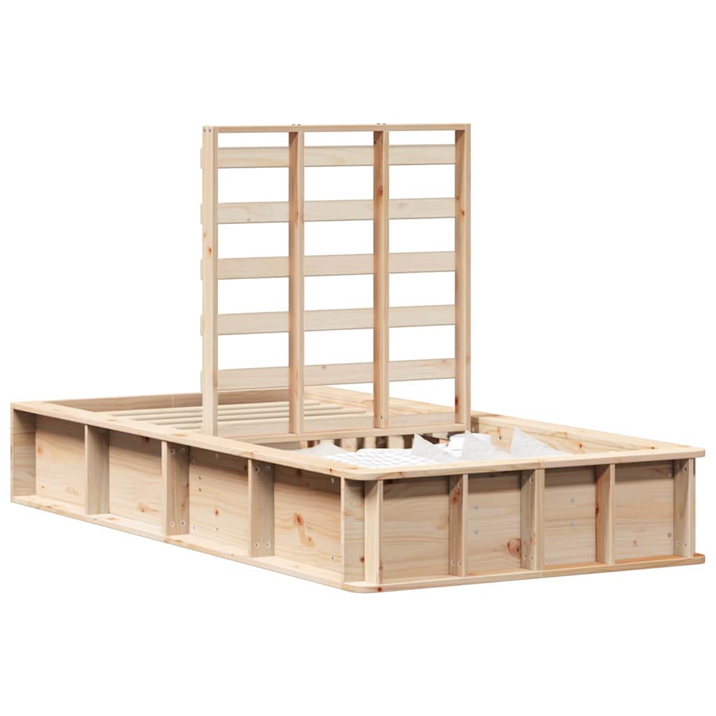 Massivholzbett - Hochklapp Stauraum - Modernes Lift-Up System - 100 x 200 cm
