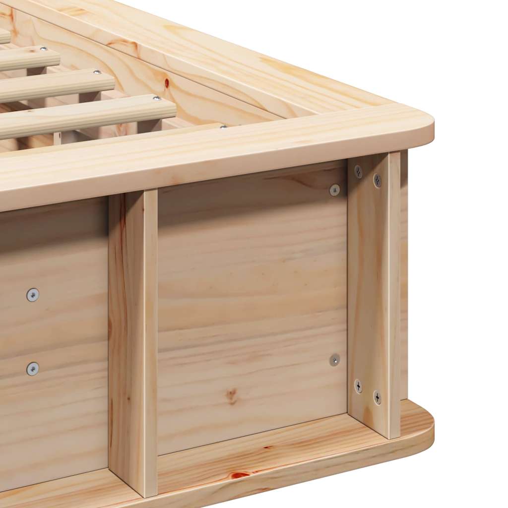 Massivholzbett - Hochklapp Stauraum - Modernes Lift-Up System - 100 x 200 cm