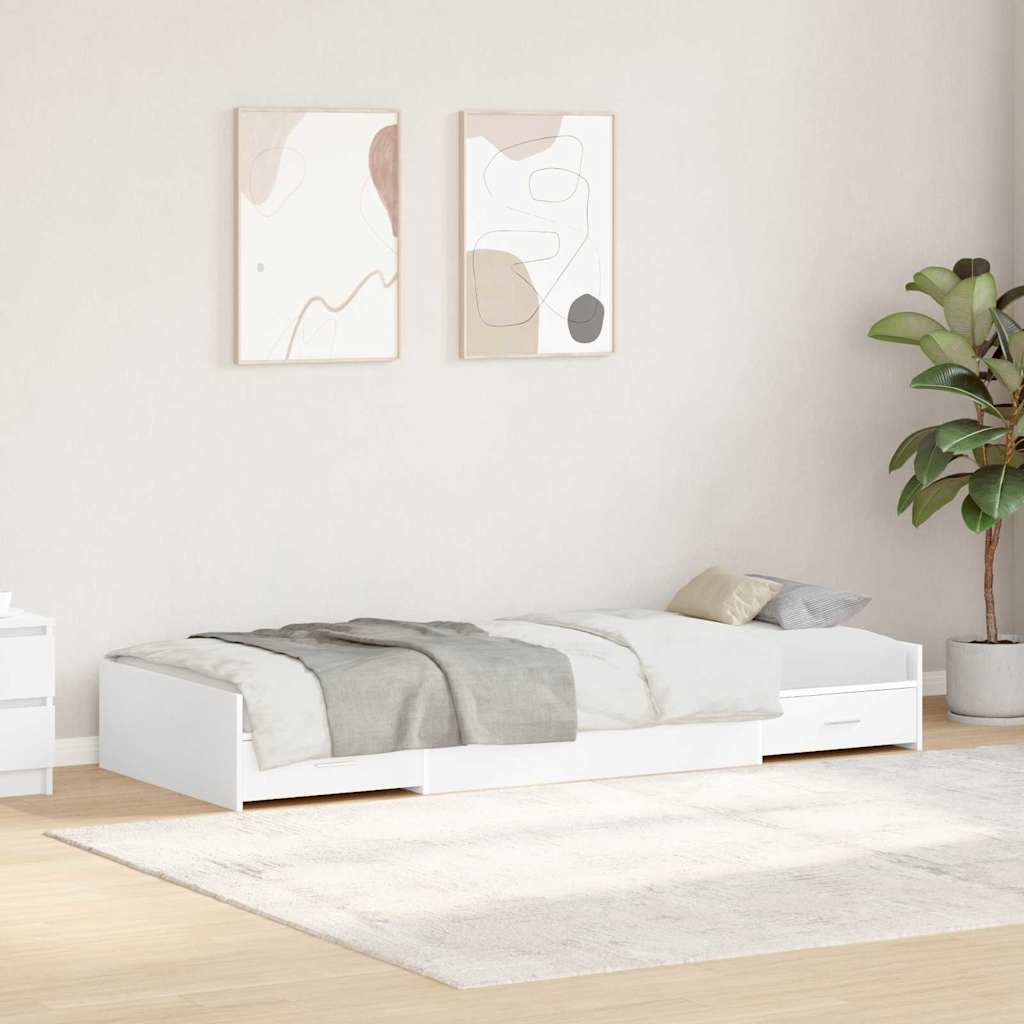 Bettgestell mit Schubladen - Gästebett - Bettrahmen - Jugendbett - 75 x 190 cm