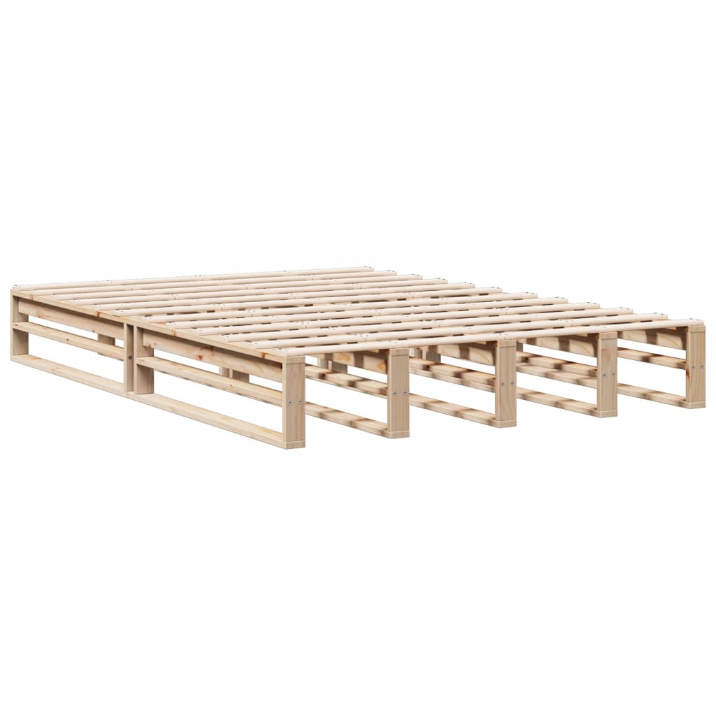 Massivholzbett mit Regal - Bettrahmen - Jugendbett - Doppelbett - 140x190 cm
