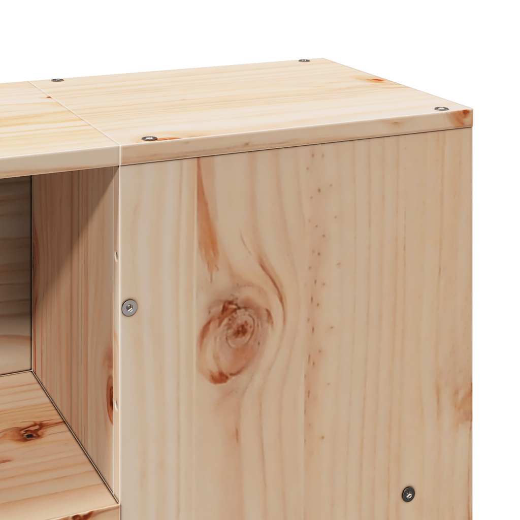 Massivholzbett - Bettrahmen - Holzbett mit Regalkopfteil - Jugendbett - 140x200