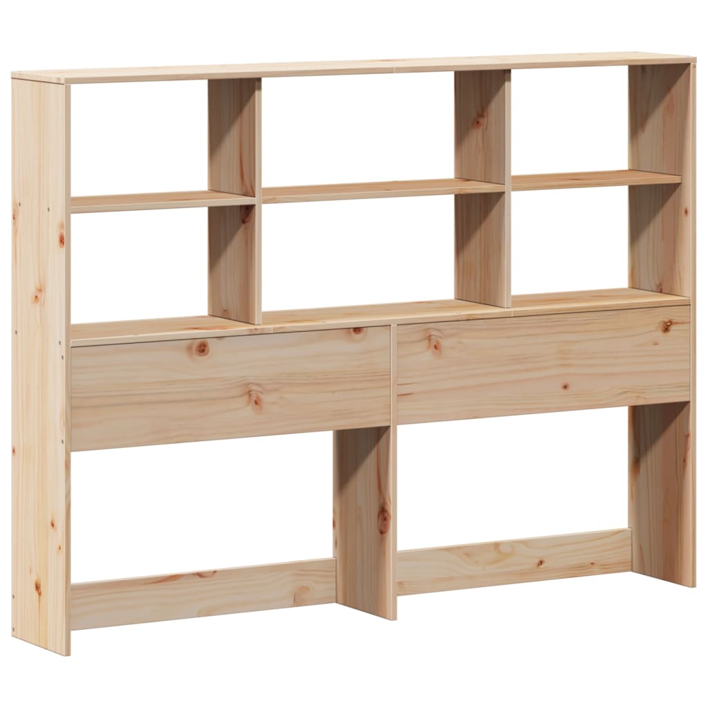 Doppelbett 160x200 cm aus Massivholz – Bettgestell mit Kopfteil-Regal & Stauraum