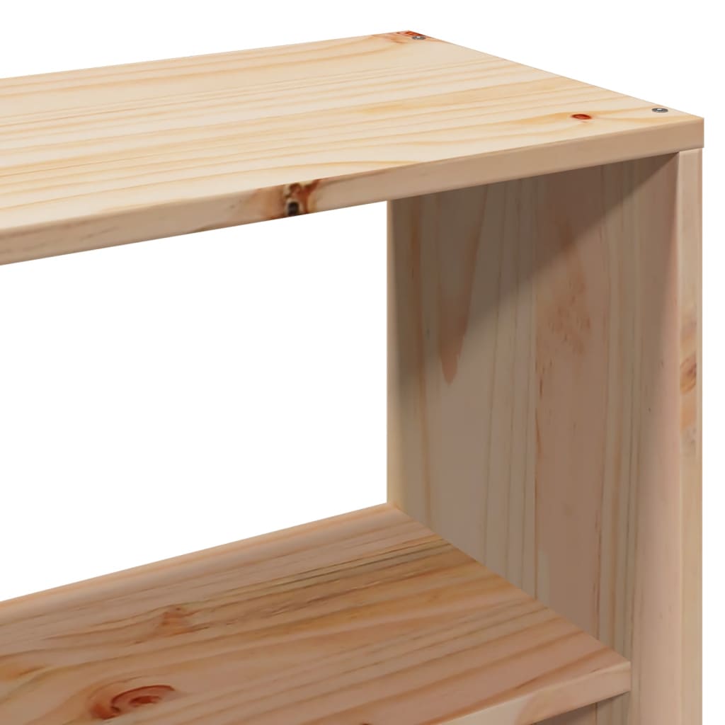 Doppelbett 160x200 cm aus Massivholz – Bettgestell mit Kopfteil-Regal & Stauraum