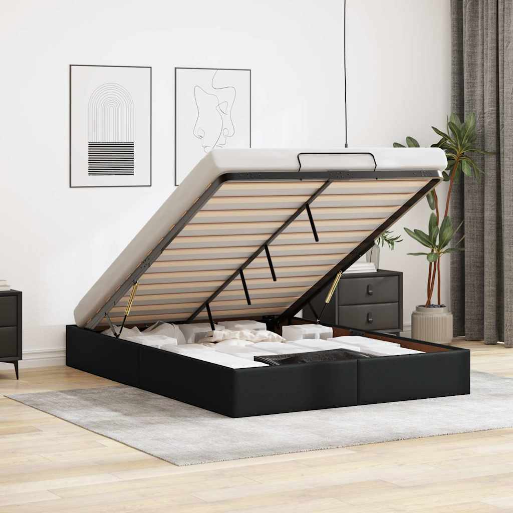 Designbett 140x200 cm mit Bettkasten - Bettrahmen - Doppelbett - Polsterbett