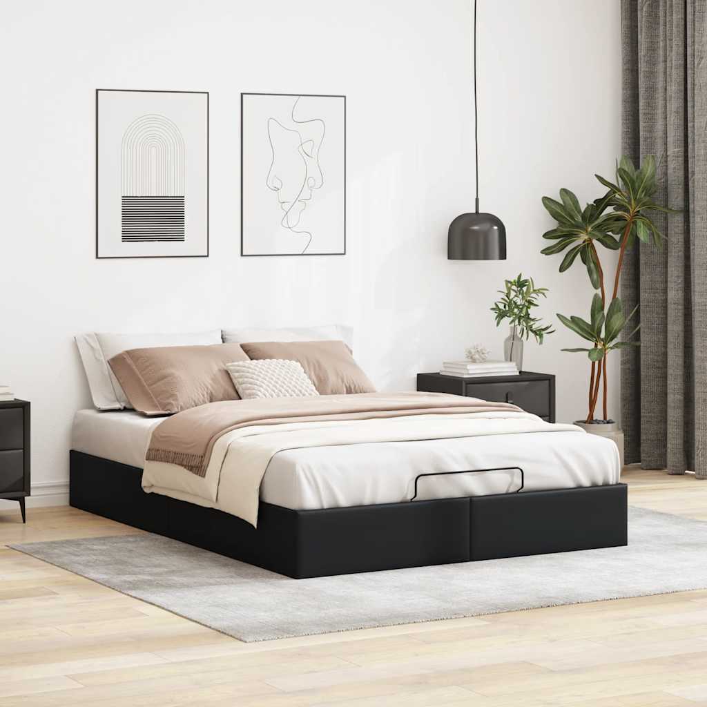 Designbett 140x200 cm mit Bettkasten - Bettrahmen - Doppelbett - Polsterbett