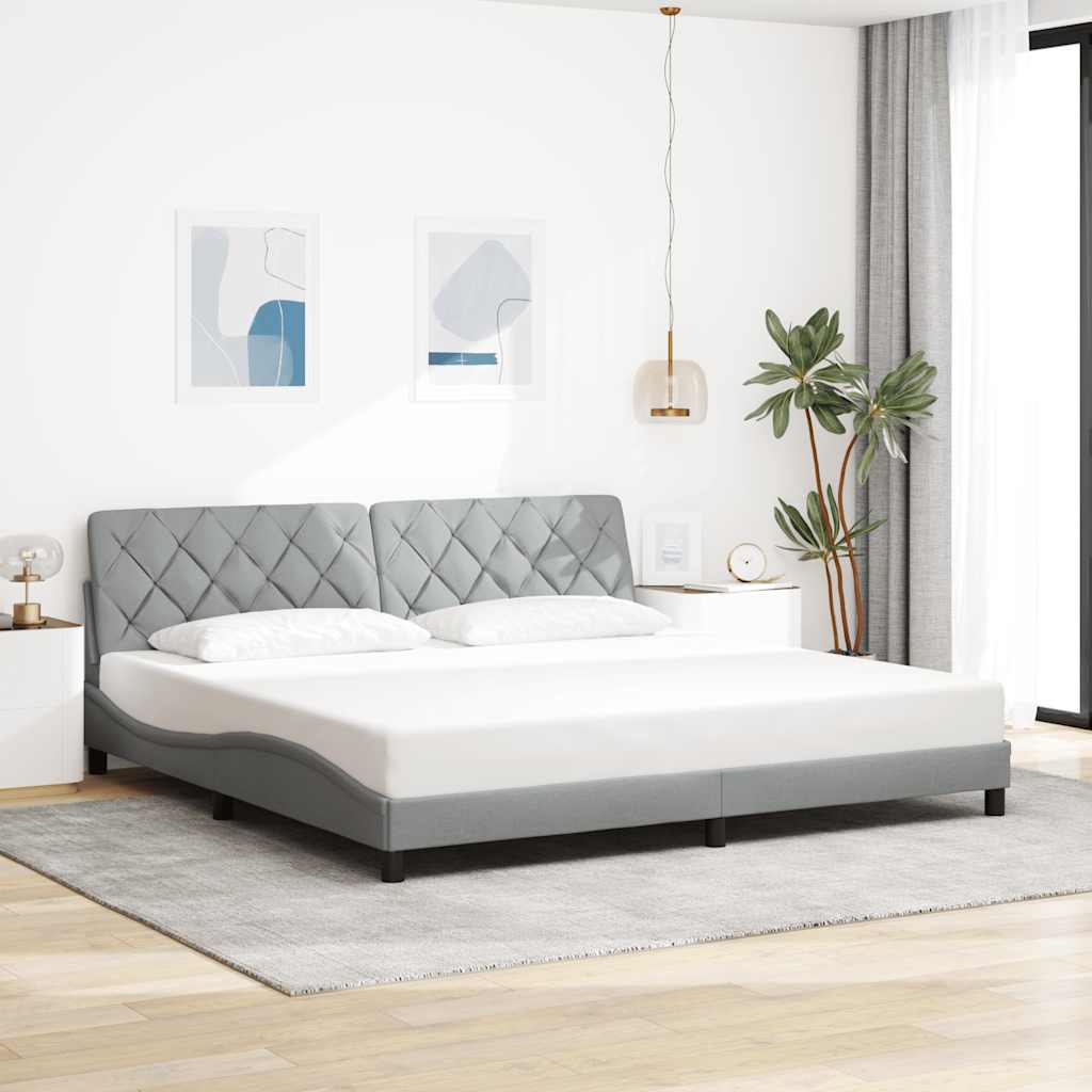 Modernes Bettgestell mit LED - Bettrahmen - Doppelbett - Polsterbett - 200x200cm