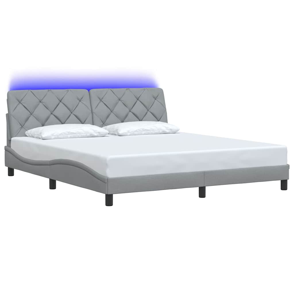 TOP Bettgestell mit LED-Beleuchtung - Doppelbett - Bettrahmen - 180x200 cm