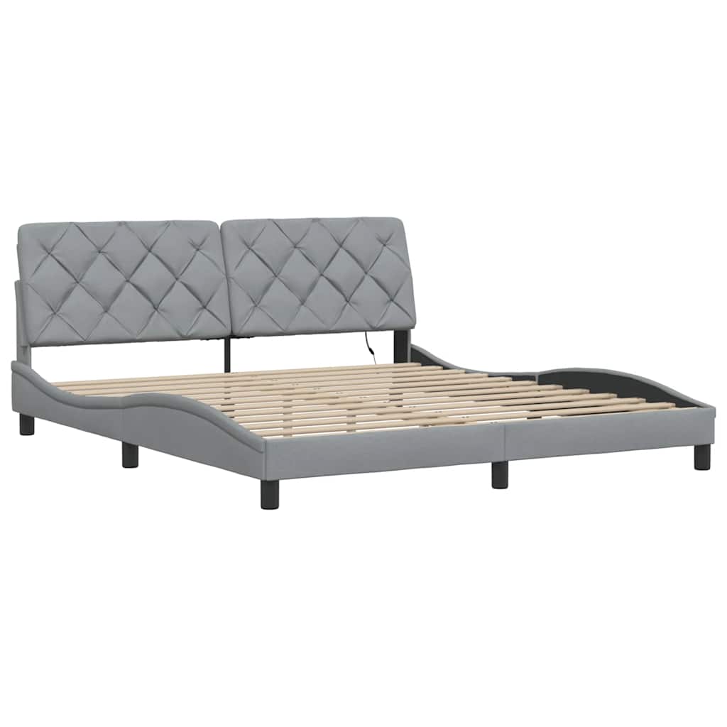 TOP Bettgestell mit LED-Beleuchtung - Doppelbett - Bettrahmen - 180x200 cm