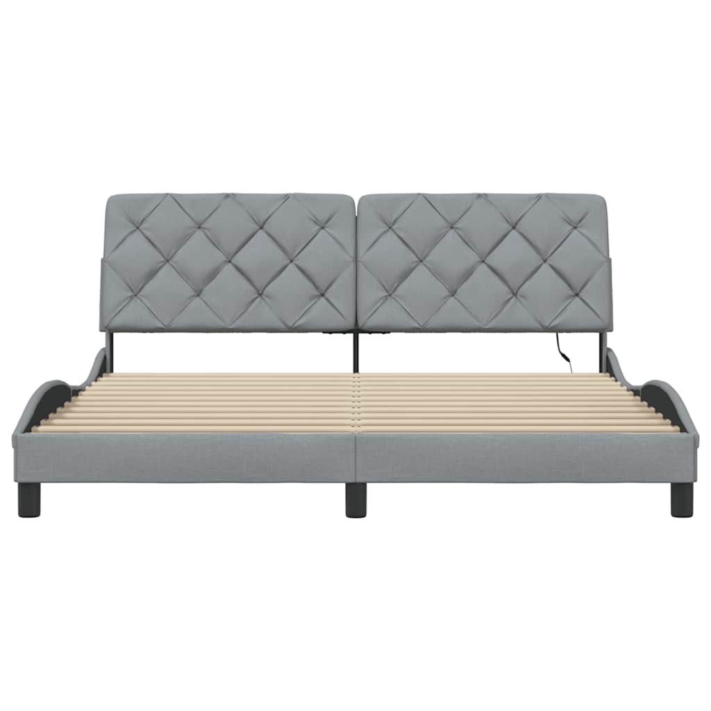 TOP Bettgestell mit LED-Beleuchtung - Doppelbett - Bettrahmen - 180x200 cm