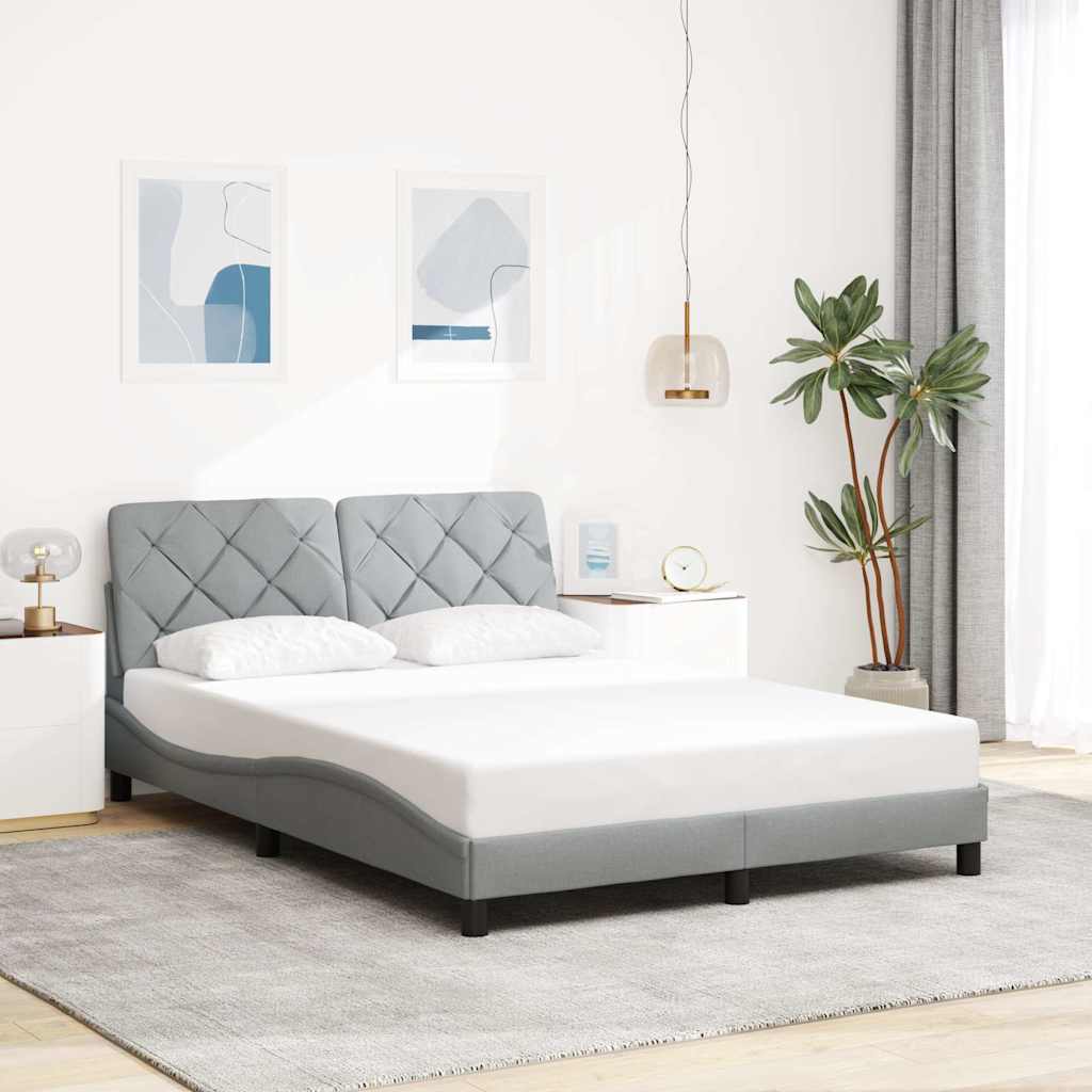 Bettgestell mit LED - Polsterbett - Bettrahmen - Doppelbett - 140x200 cm