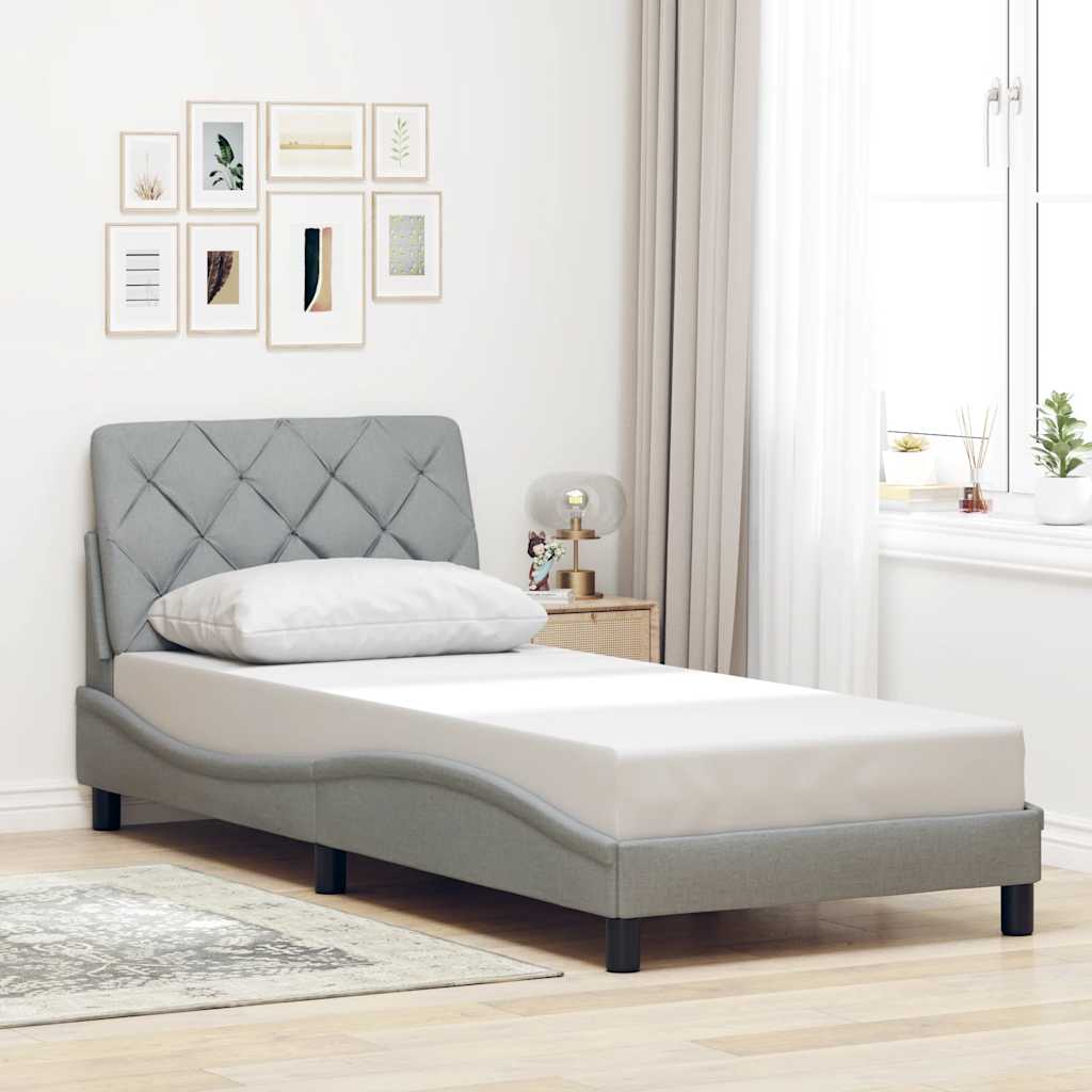 Moderne Bettgestell mit LED-Beleuchtung - 80x200 cm - Jugendbett - Einzelbett