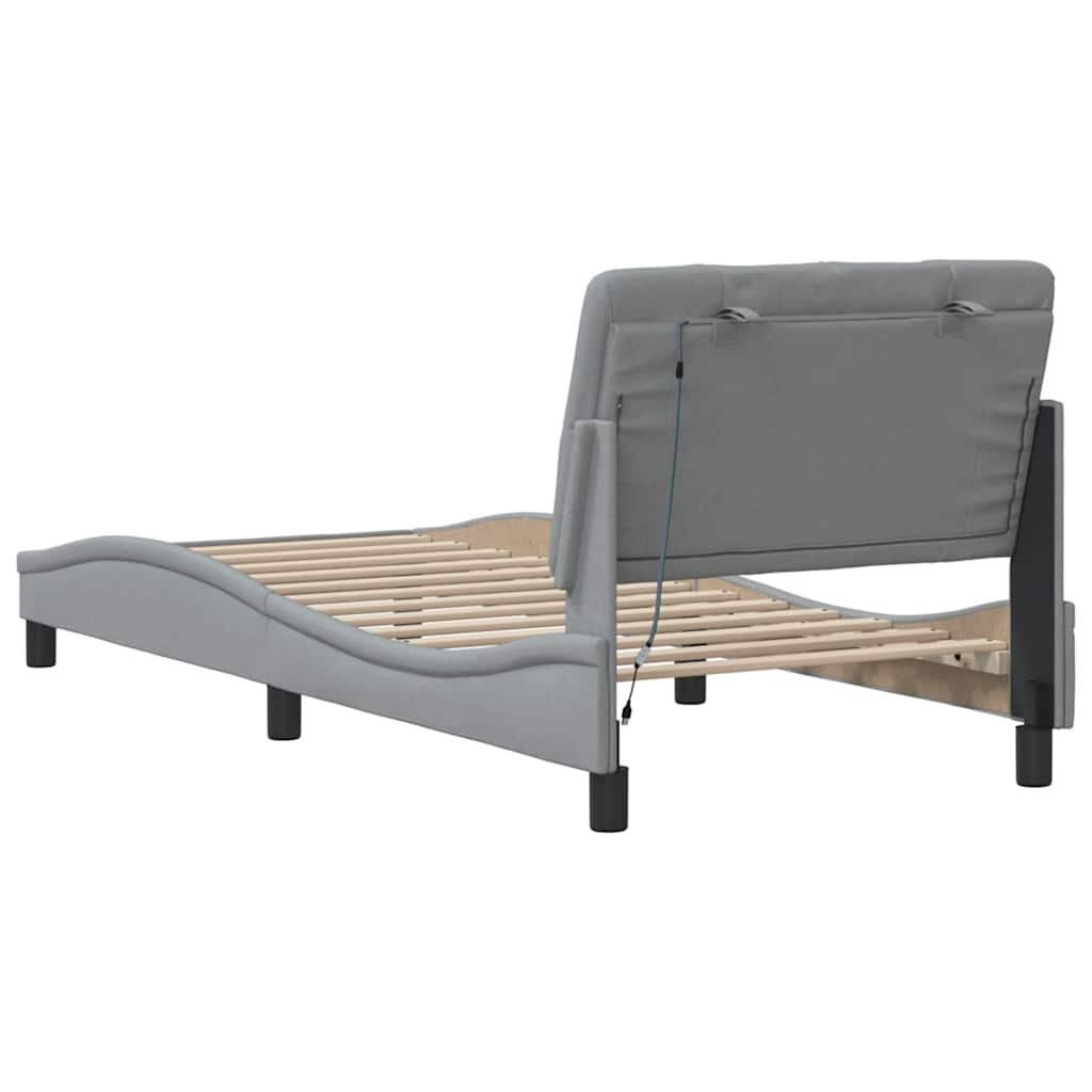Moderne Bettgestell mit LED-Beleuchtung - 80x200 cm - Jugendbett - Einzelbett