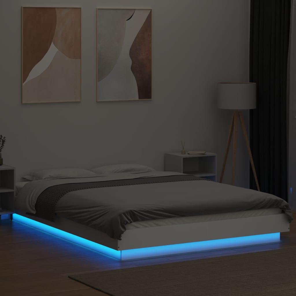 Designbett 140x200cm mit LED-Beleuchtung - Bettrahmen - Jugendbett - Bettgestell