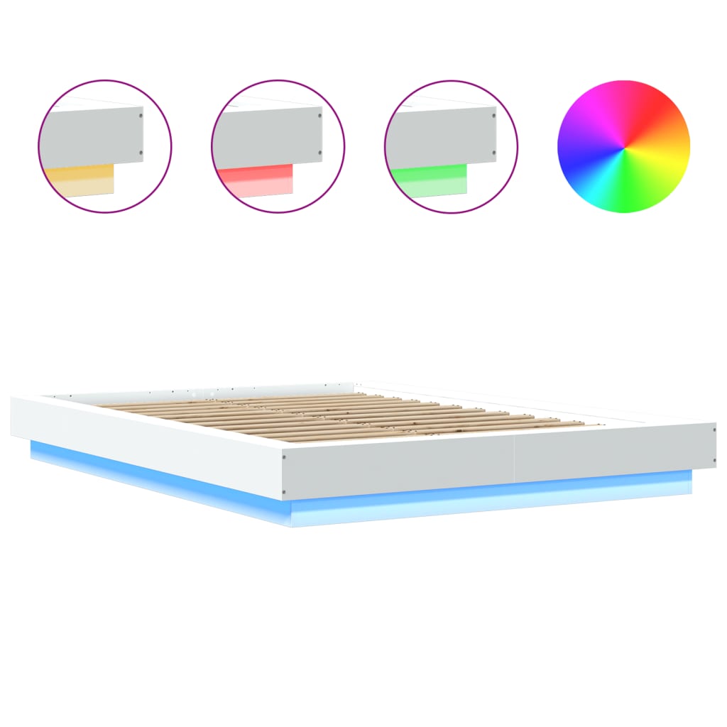Designbett 140x200cm mit LED-Beleuchtung - Bettrahmen - Jugendbett - Bettgestell