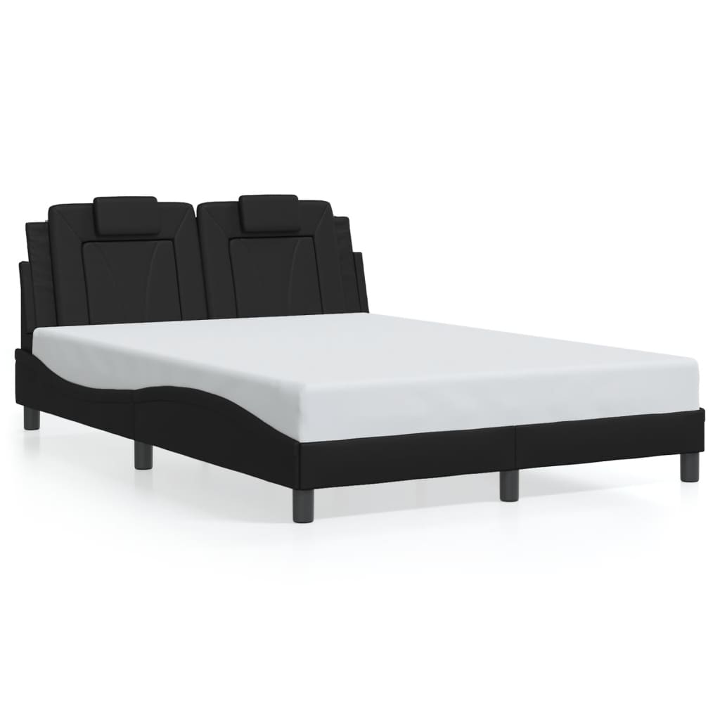 Elegantes Bettgestell mit LED-Beleuchtung - Polsterbett - Kunstleder - 140x200cm