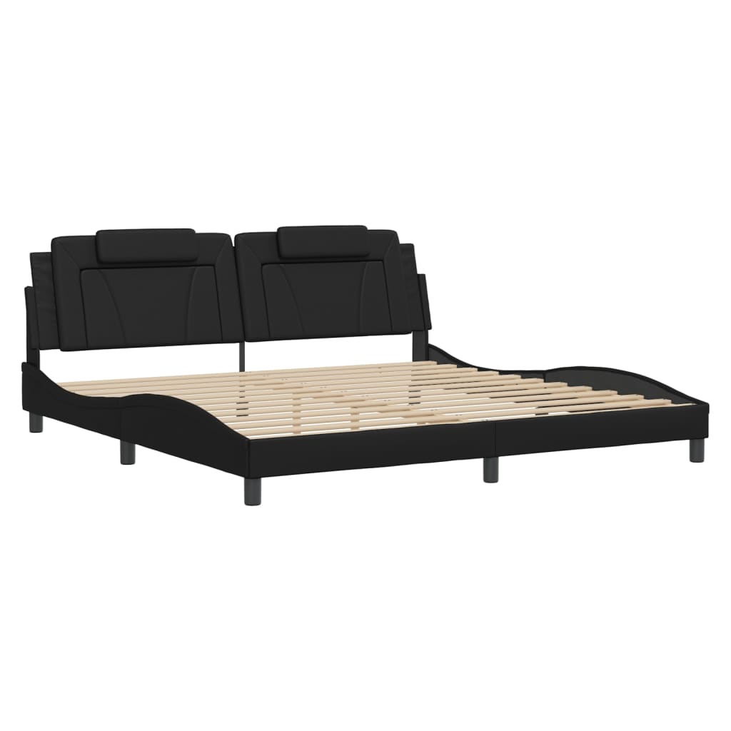 LED-Bett 200x200 cm aus Kunstleder – modernes Bettgestell mit Komfort und Design