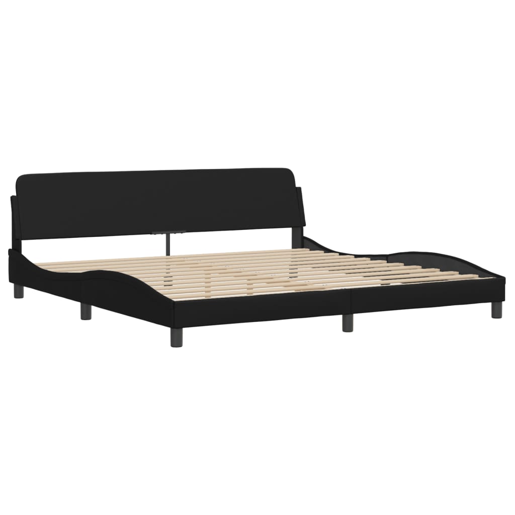 LED-Bett 200x200 cm aus Kunstleder – modernes Bettgestell mit Komfort und Design