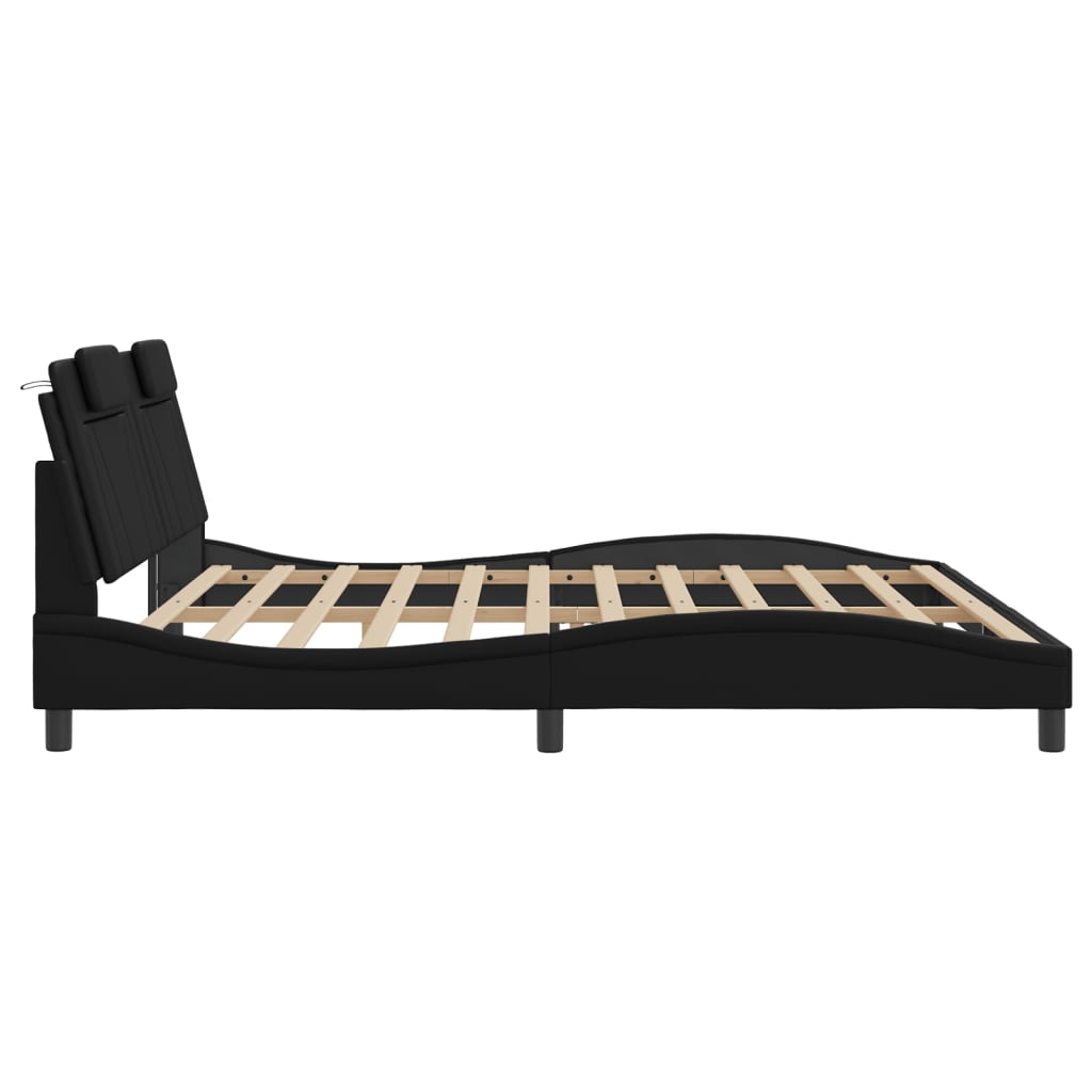LED-Bett 200x200 cm aus Kunstleder – modernes Bettgestell mit Komfort und Design
