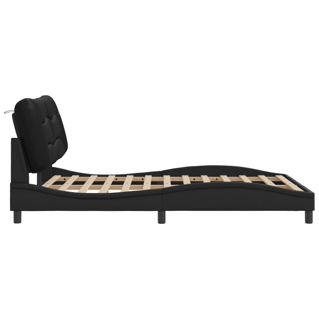 Modernes LED-Bett - Bettrahmen - Doppelbett - Polsterbett - Havar - 140x200 cm