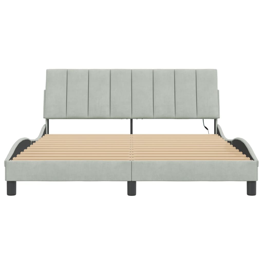 Designer-Bett 160x200 cm mit LED-Beleuchtung - Bettrahmen - modernes Doppelbett