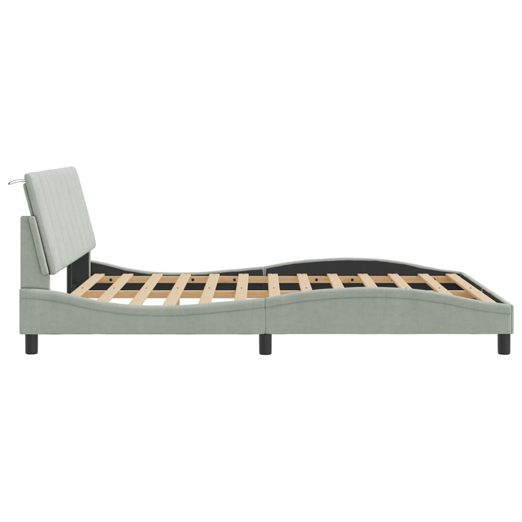Designer-Bett 160x200 cm mit LED-Beleuchtung - Bettrahmen - modernes Doppelbett