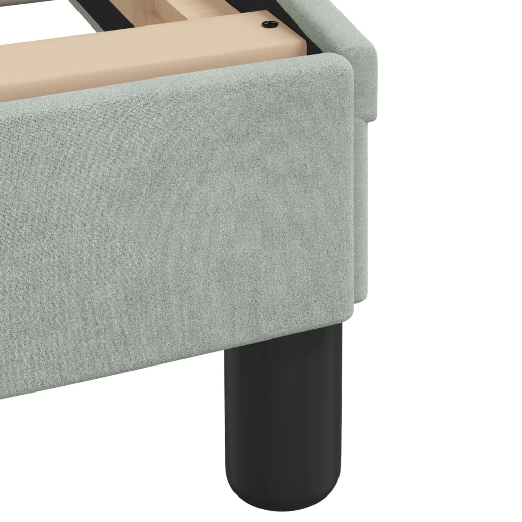 Stilvolles Bettgestell - LED-Beleuchtung - 180 x 200 cm - Doppelbett - Samtbezug