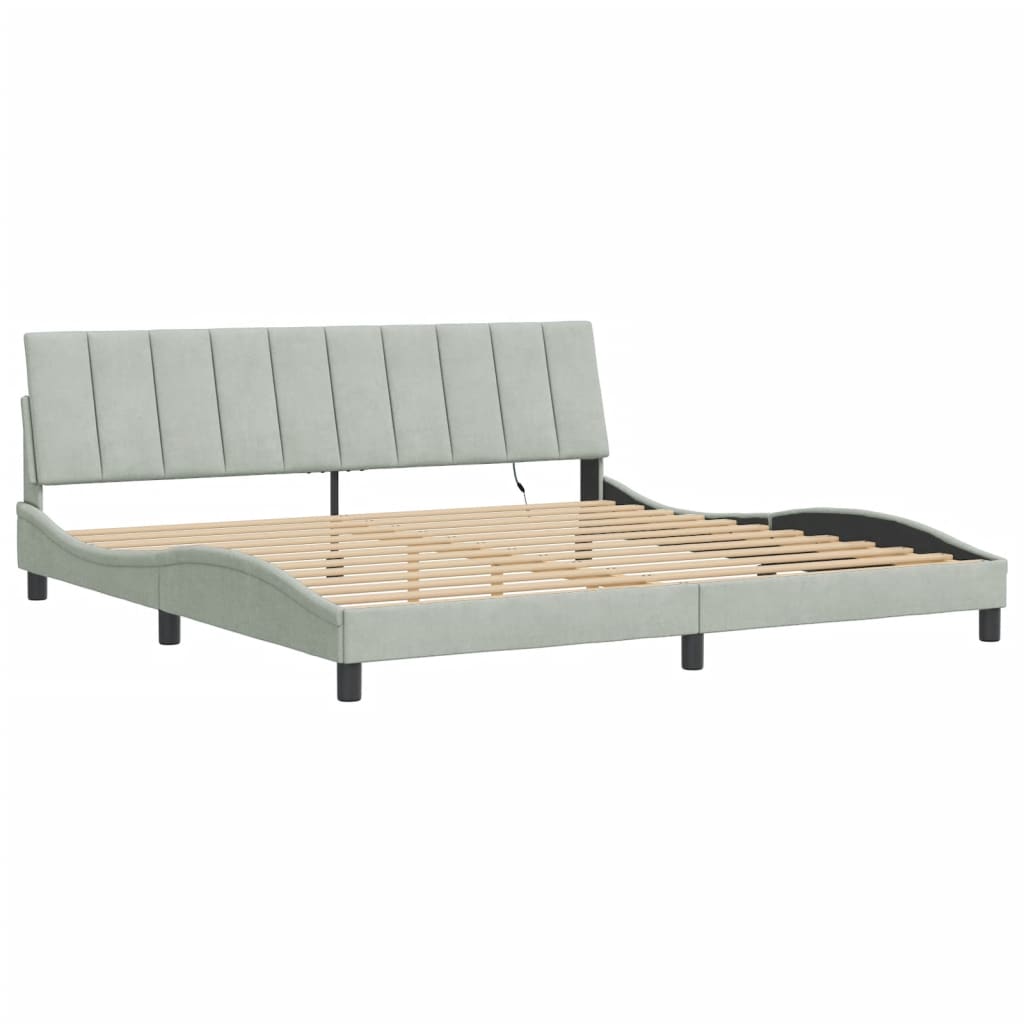 NEU Bettgestell mit LED ohne Matratze - Doppelbett - Bettrahmen - 200x200 cm