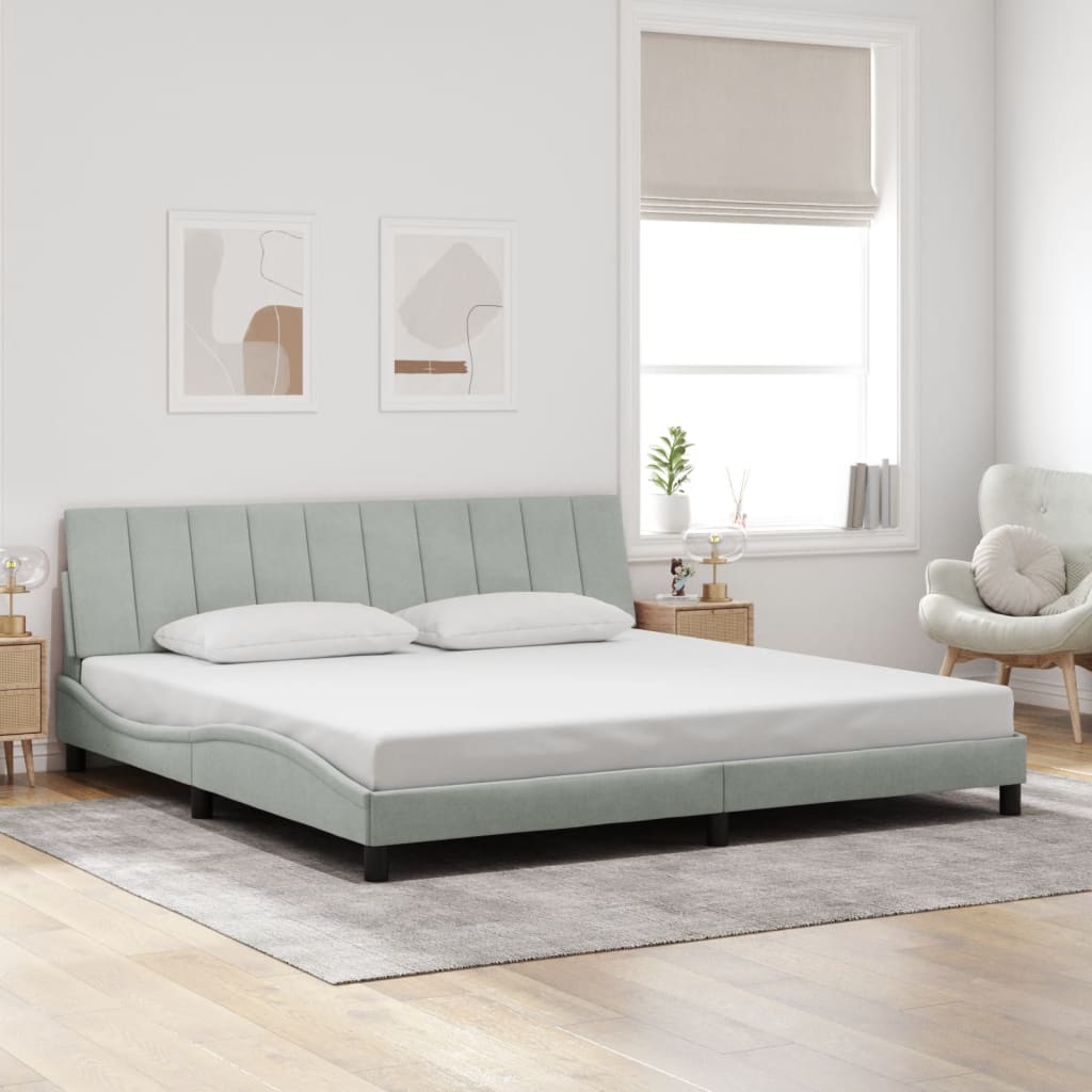 NEU Bettgestell mit LED ohne Matratze - Doppelbett - Bettrahmen - 200x200 cm