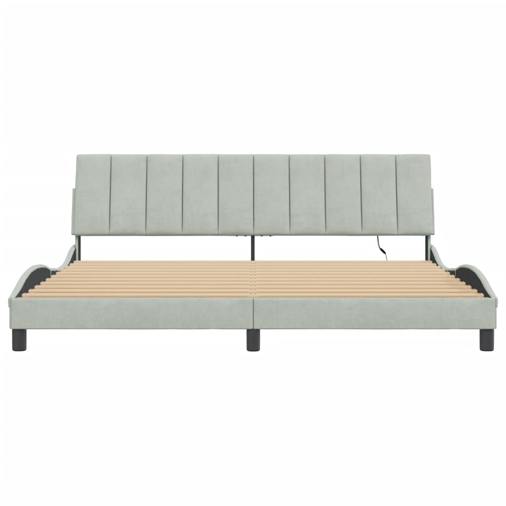 NEU Bettgestell mit LED ohne Matratze - Doppelbett - Bettrahmen - 200x200 cm