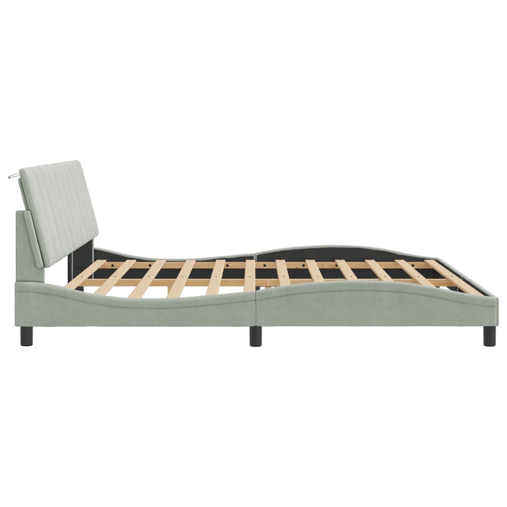 NEU Bettgestell mit LED ohne Matratze - Doppelbett - Bettrahmen - 200x200 cm