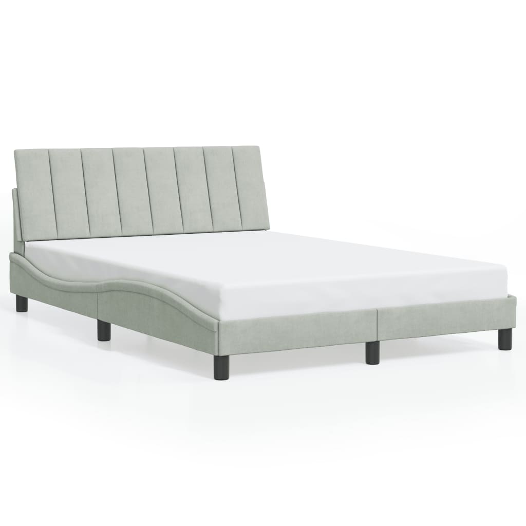 Design Bettgestell mit LED - Polsterbett - Doppelbett - Bettrahmen - 140x190 cm