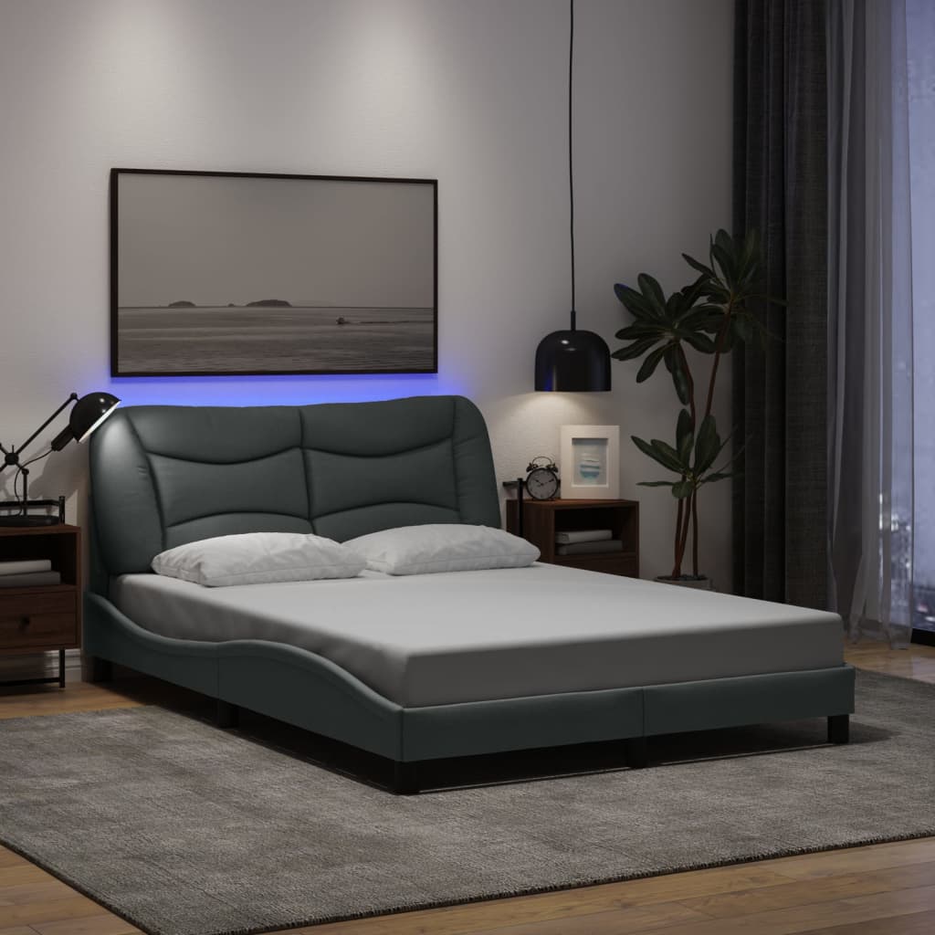 TOP Bettgestell mit LED - Doppelbett - Bettrahmen - Designbett - 140x200 cm