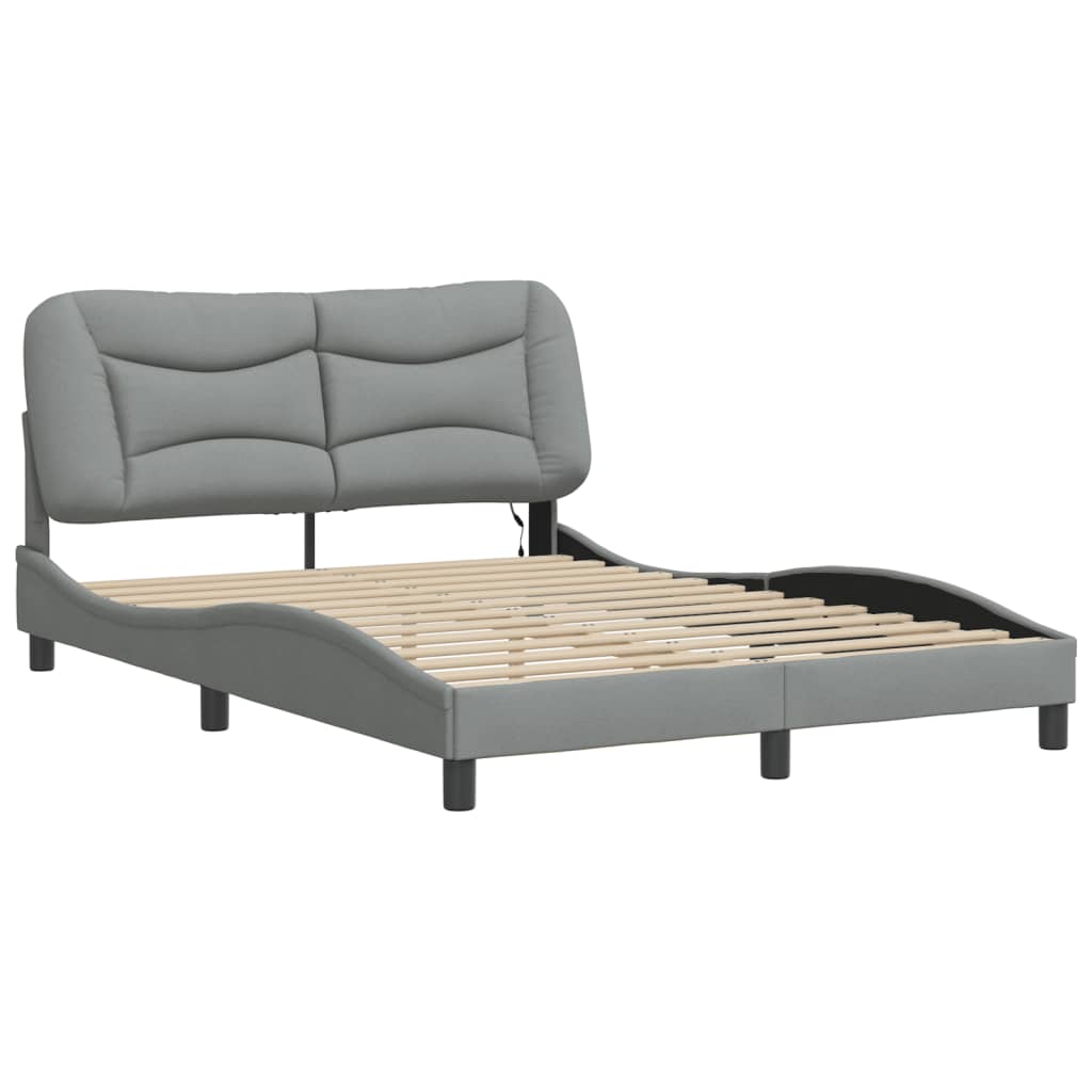 TOP Bettgestell mit LED - Doppelbett - Bettrahmen - Designbett - 140x200 cm
