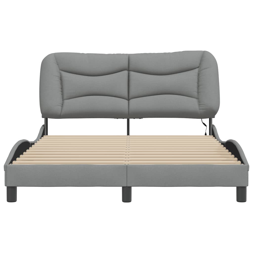 TOP Bettgestell mit LED - Doppelbett - Bettrahmen - Designbett - 140x200 cm