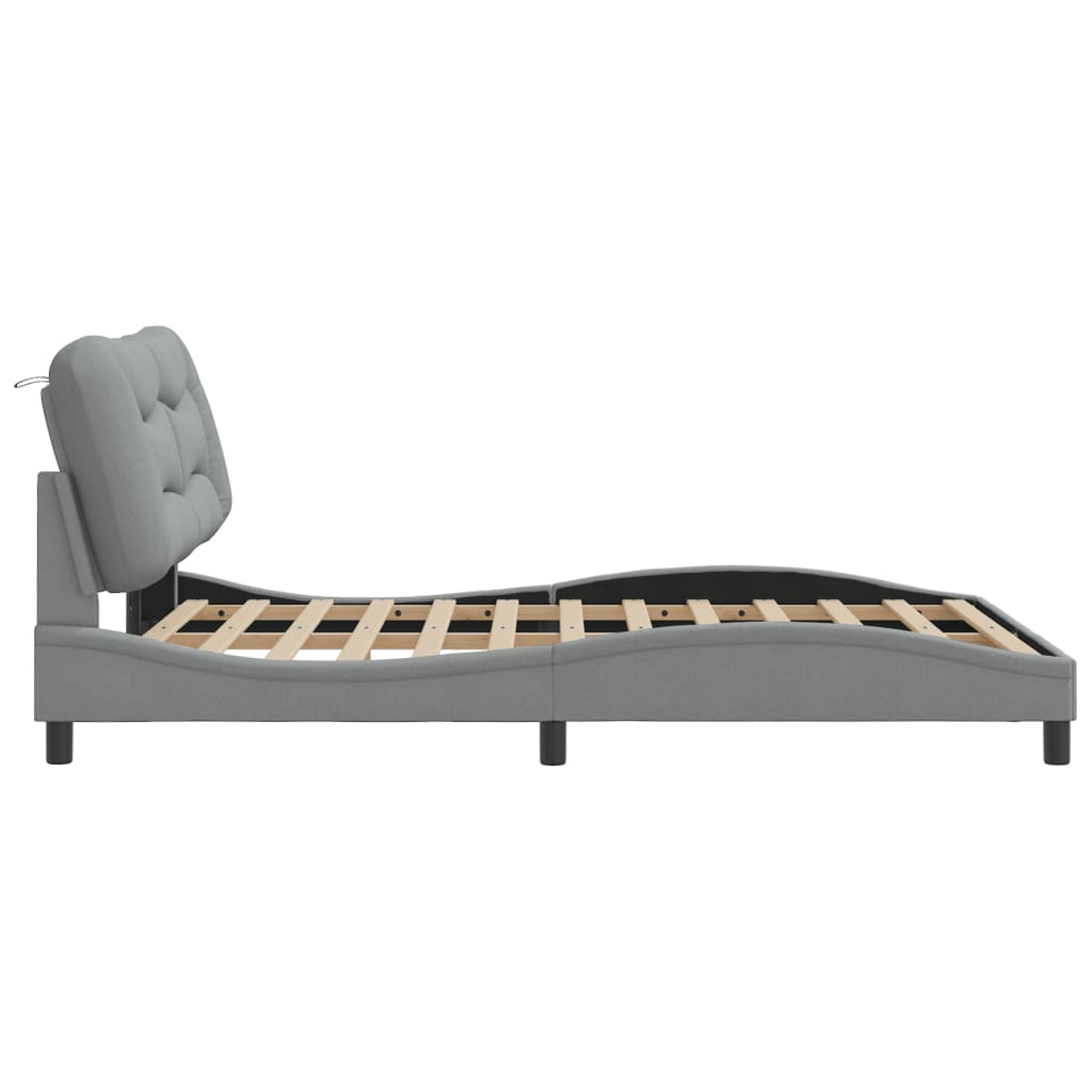 TOP Bettgestell mit LED - Doppelbett - Bettrahmen - Designbett - 140x200 cm