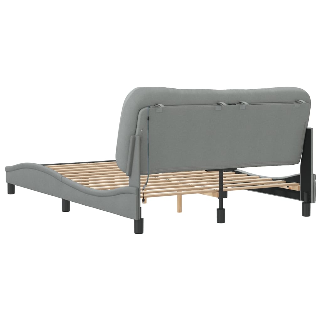 TOP Bettgestell mit LED - Doppelbett - Bettrahmen - Designbett - 140x200 cm