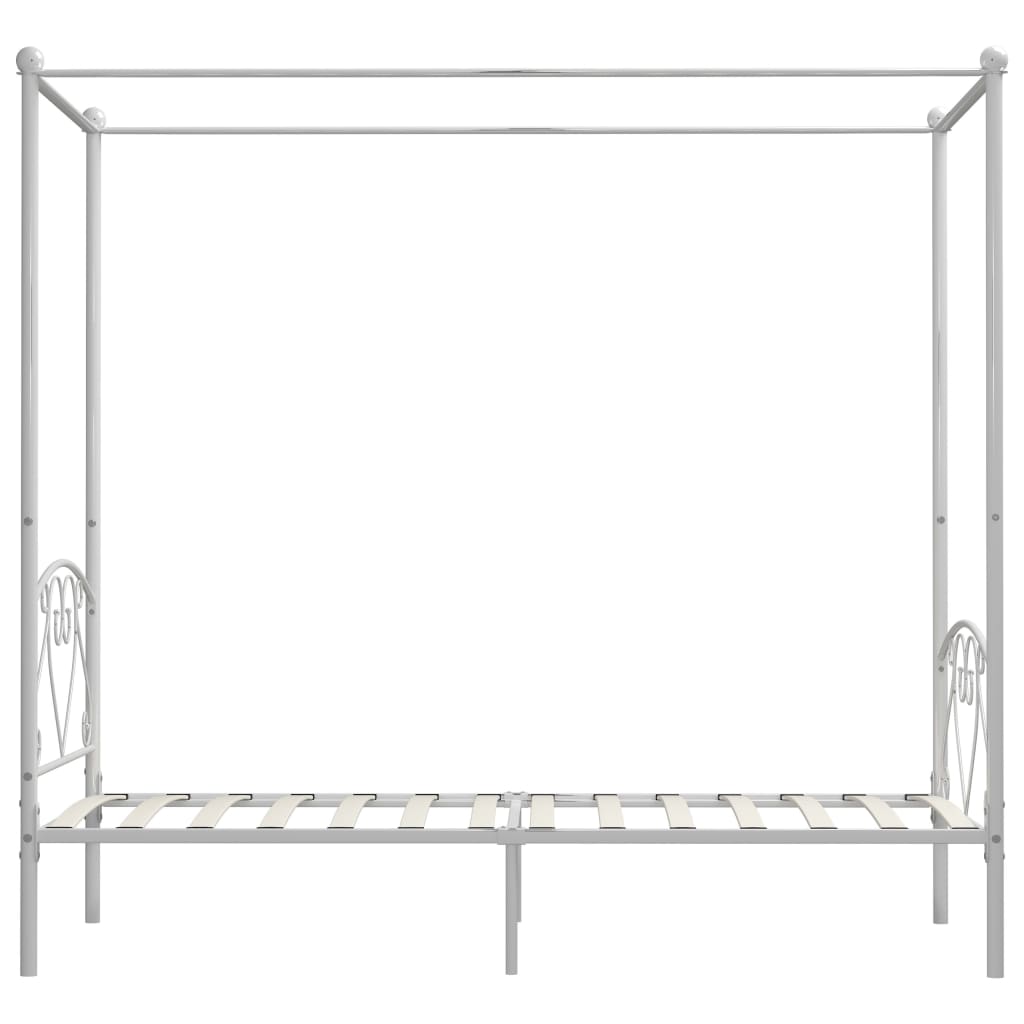 Himmelbett-Gestell - Metallbett - Einzelbett - Bettrahmen - Bett - 90 x 200 cm