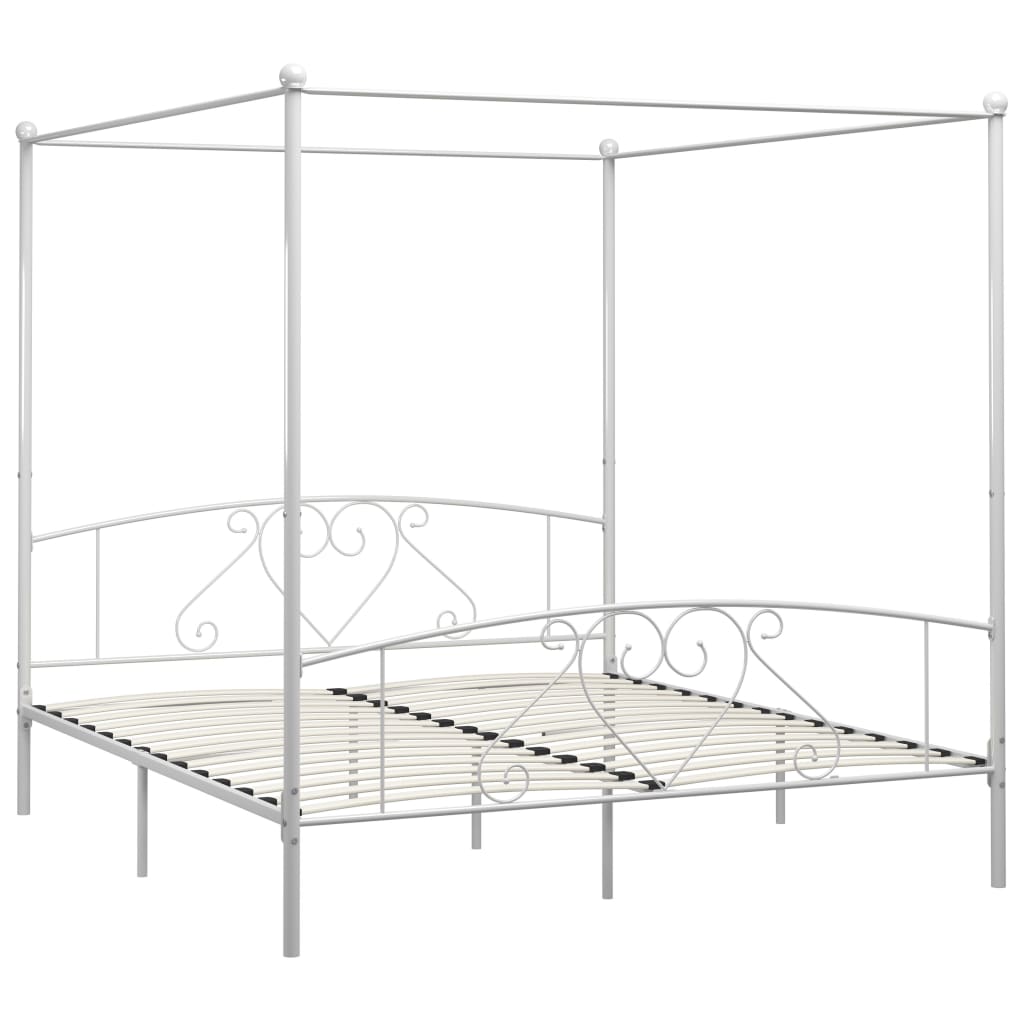 Doppelbett - Himmelbett - Bettrahmen - Metallbett - Bettgestell - 180 x 200 cm