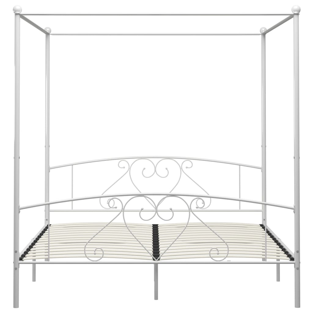 Doppelbett - Himmelbett - Bettrahmen - Metallbett - Bettgestell - 180 x 200 cm