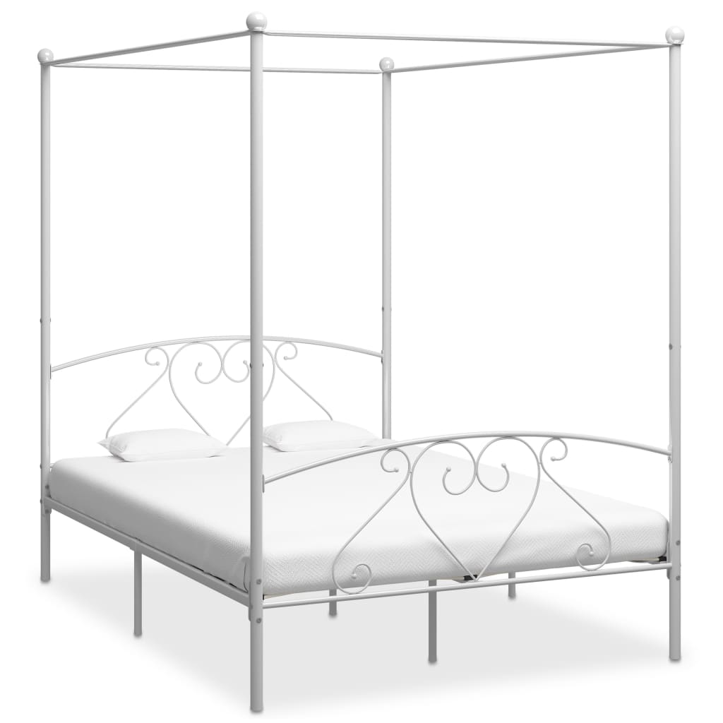 Himmelbett - Bettrahmen - 140x200 cm - Bettgestell - Metallbett - modernes Bett