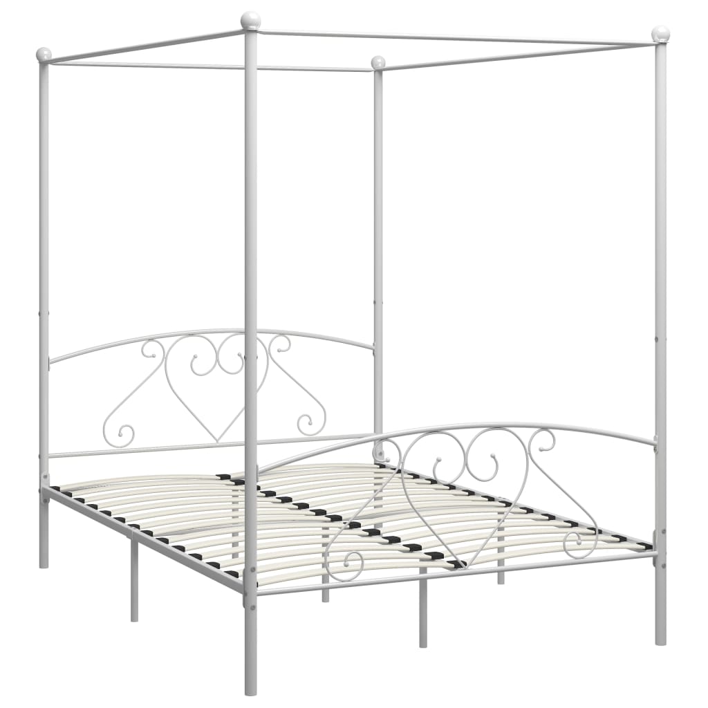 Himmelbett - Bettrahmen - 140x200 cm - Bettgestell - Metallbett - modernes Bett